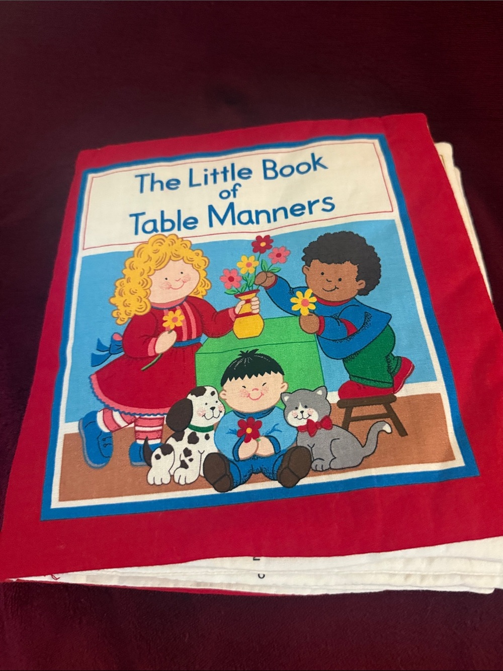 The Little Book of Table Manners Soft Cloth Kids Toy - Red